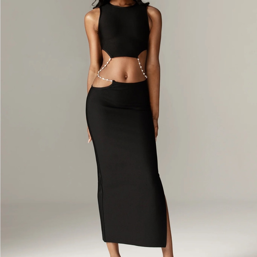 Elegant Black Bodycon Skirt Set